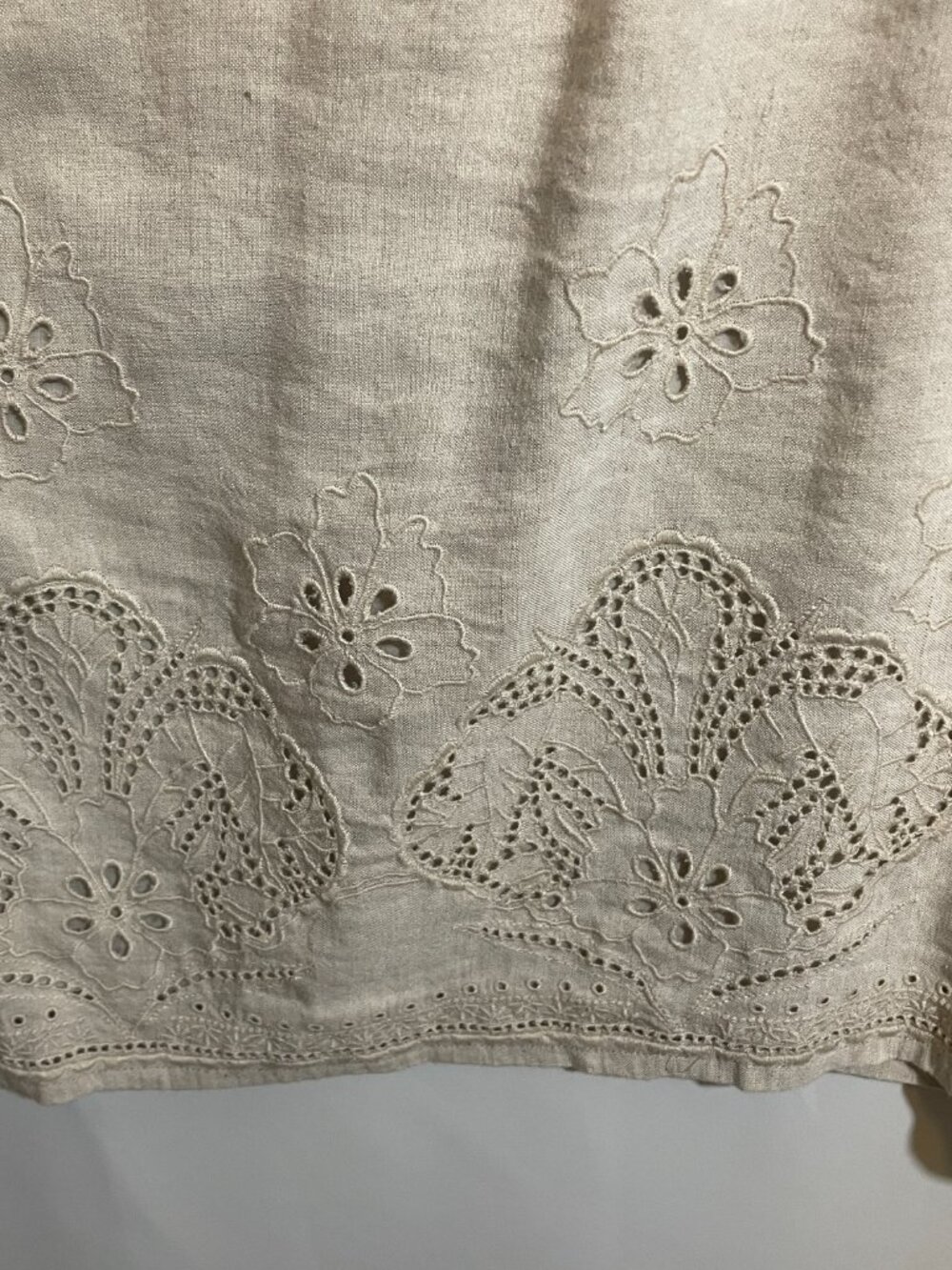 Tommy Bahama‎ St Lucia Split Neck Eyelet Linen Mini Dress Cover Up Size XL - Picture 6 of 9
